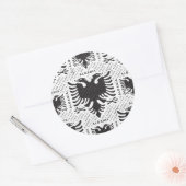 アルバニア国旗3 ラウンドシール (封筒)