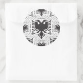 アルバニア国旗3 ラウンドシール (バッグ)