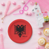 アルバニア国旗&アルバニアパーティー愛国者/スポーツ ペーパープレート (パーティー)