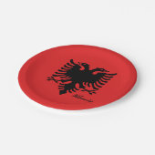 アルバニア国旗&アルバニアパーティー愛国者/スポーツ ペーパープレート (アングル)