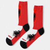 アルバニア国旗、アルバ地球に優しニア ソックス (左)