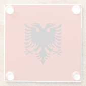 アルバニア国旗 ガラスコースター (裏面)