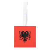 アルバニア国旗 キューブオーナメント (正面)