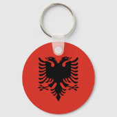 アルバニア国旗 キーホルダー (正面)