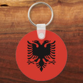 アルバニア国旗 キーホルダー (正面)