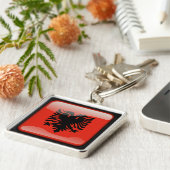 アルバニア国旗 キーホルダー (側面)