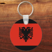 アルバニア国旗 キーホルダー (正面)