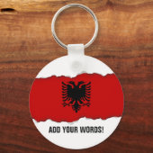 アルバニア国旗 キーホルダー (正面)