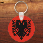 アルバニア国旗 キーホルダー (正面)