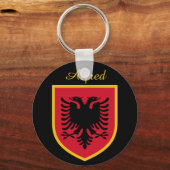 アルバニア国旗 キーホルダー (正面)