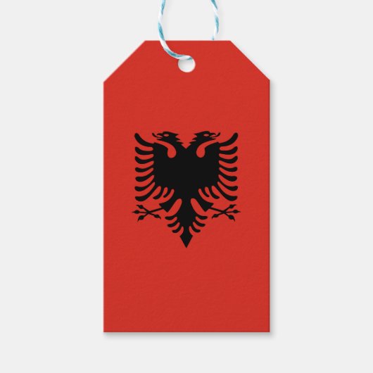 アルバニア国旗 ギフトタグ (正面)
