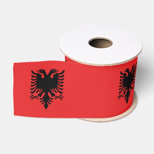 アルバニア国旗 グログランリボン (リール)