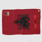 アルバニア国旗 ゴルフタオル (横)
