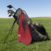 アルバニア国旗 ゴルフタオル (グリーン)