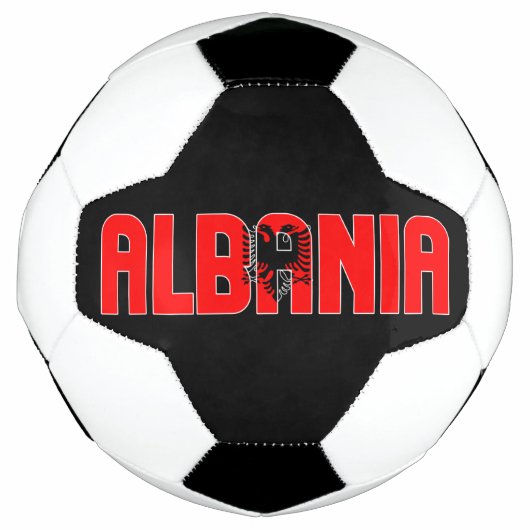 アルバニア国旗 サッカーボール (正面)
