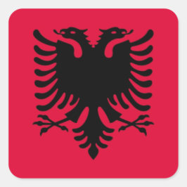 アルバニア国旗 スクエアシール