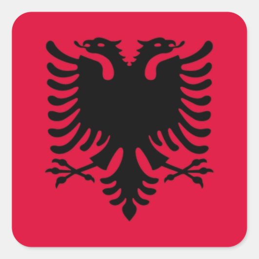 アルバニア国旗 スクエアシール (正面)