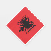 アルバニア国旗 スタンダードランチョンナプキン (角)