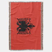 アルバニア国旗 スローブランケット (正面縦)