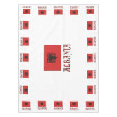 アルバニア国旗 テーブルクロス (正面)