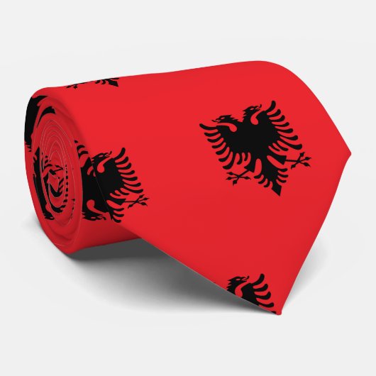 アルバニア国旗 ネクタイ (ロール)