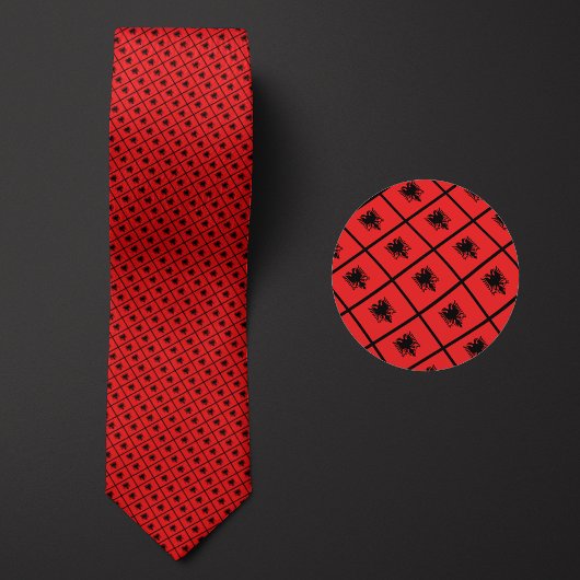 アルバニア国旗 ネクタイ