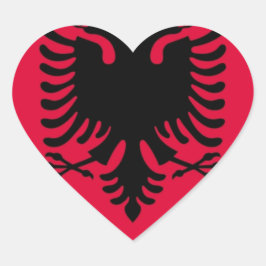 アルバニア国旗 ハートシール