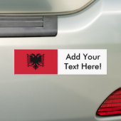 アルバニア国旗 バンパーステッカー (車上)