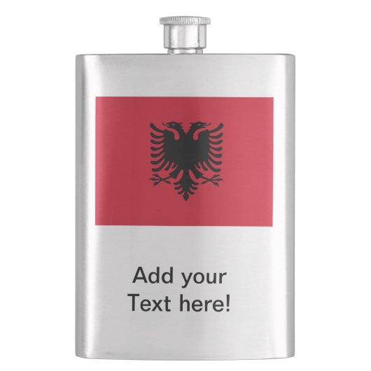 アルバニア国旗 フラスク (正面)