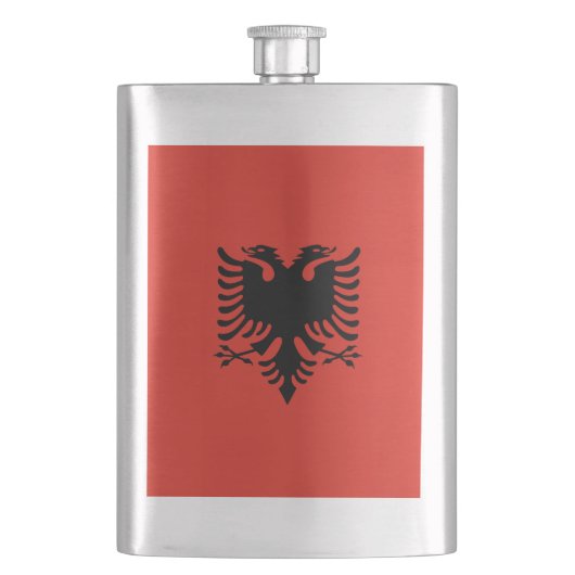 アルバニア国旗 フラスク (正面)