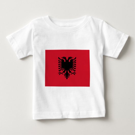 アルバニア国旗 ベビーTシャツ (正面)