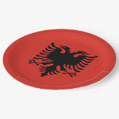 アルバニア国旗 ペーパープレート (アングル)