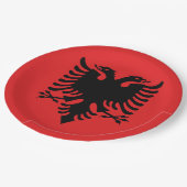 アルバニア国旗 ペーパープレート (アングル)