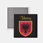 アルバニア国旗 マグネット (正面/裏面)