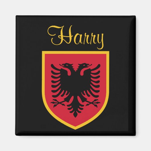 アルバニア国旗 マグネット (正面)