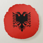 アルバニア国旗 ラウンドクッション (正面)