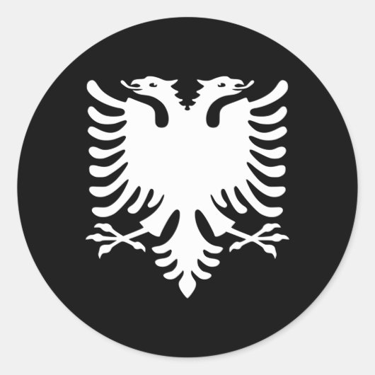 アルバニア国旗 ラウンドシール (正面)