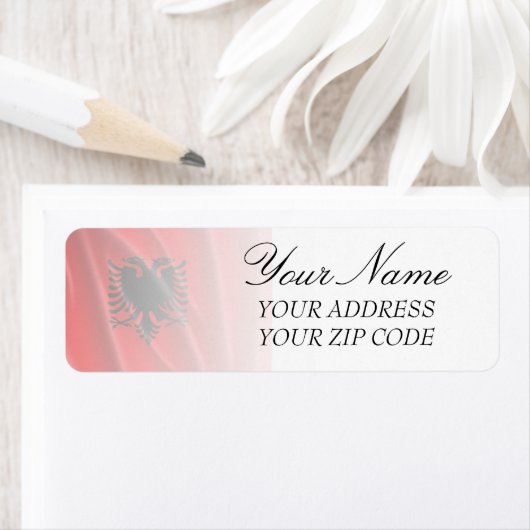 アルバニア国旗 ラベル (インサイチュ)