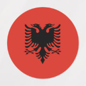 アルバニア国旗 ラベル (デザイン1)