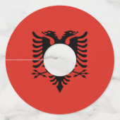 アルバニア国旗 ワイングラスタグ (裏面)