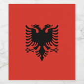 アルバニア国旗 ワインラベル (シングルラベル)