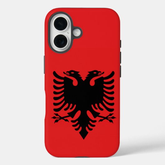 アルバニア国旗(両頭のワシ付き) Case-Mate iPhoneケース (裏面)