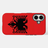アルバニア国旗(両頭のワシ付き) Case-Mate iPhoneケース (裏面 (横))