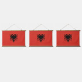 アルバニア国旗 吊り下げ型タペストリー (トリプル)