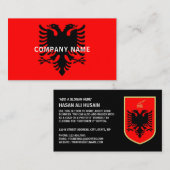 アルバニア国旗 名刺 (正面/裏面)