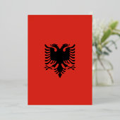 アルバニア国旗 箔招待状 (立ち正面)