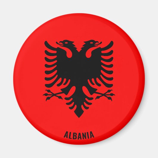 アルバニア国魅力的旗 マグネット (正面)