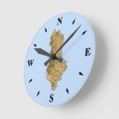 アルバニア地図の時計 ラウンド壁時計 (傾斜)