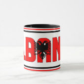 アルバニア愛国的なコーヒーとシピン マグカップ (中央)