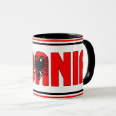 アルバニア愛国的なコーヒーとシピン マグカップ (正面右)